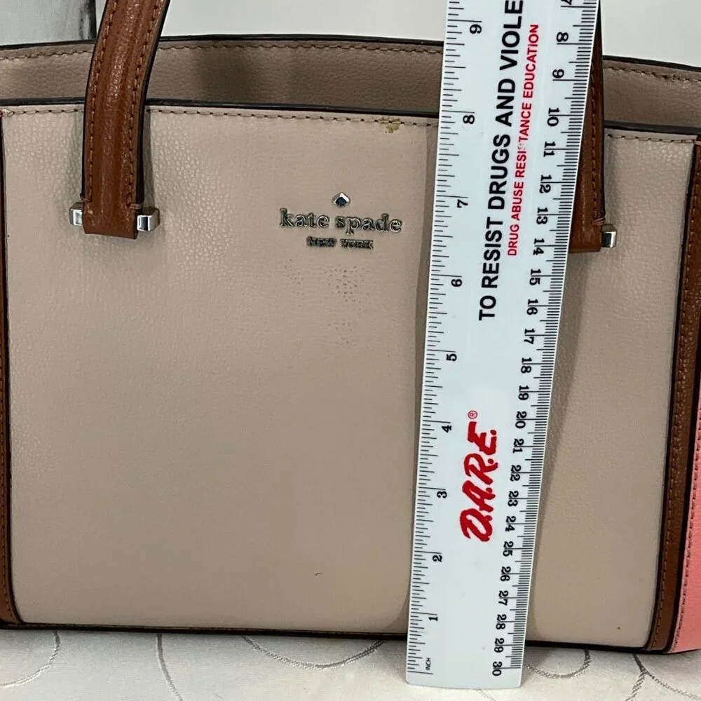 Kate Spade‎ New York Patterson Drive Colorblock Leather Handbag Peach/Tan/Brown